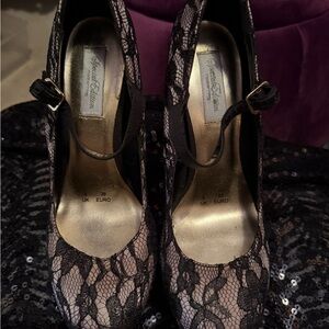 Black Lace Mary Jane Heels